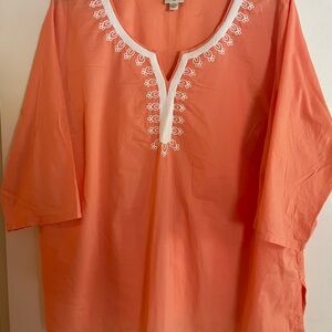 Lightly worn St John’s Bay 3x peach blouse